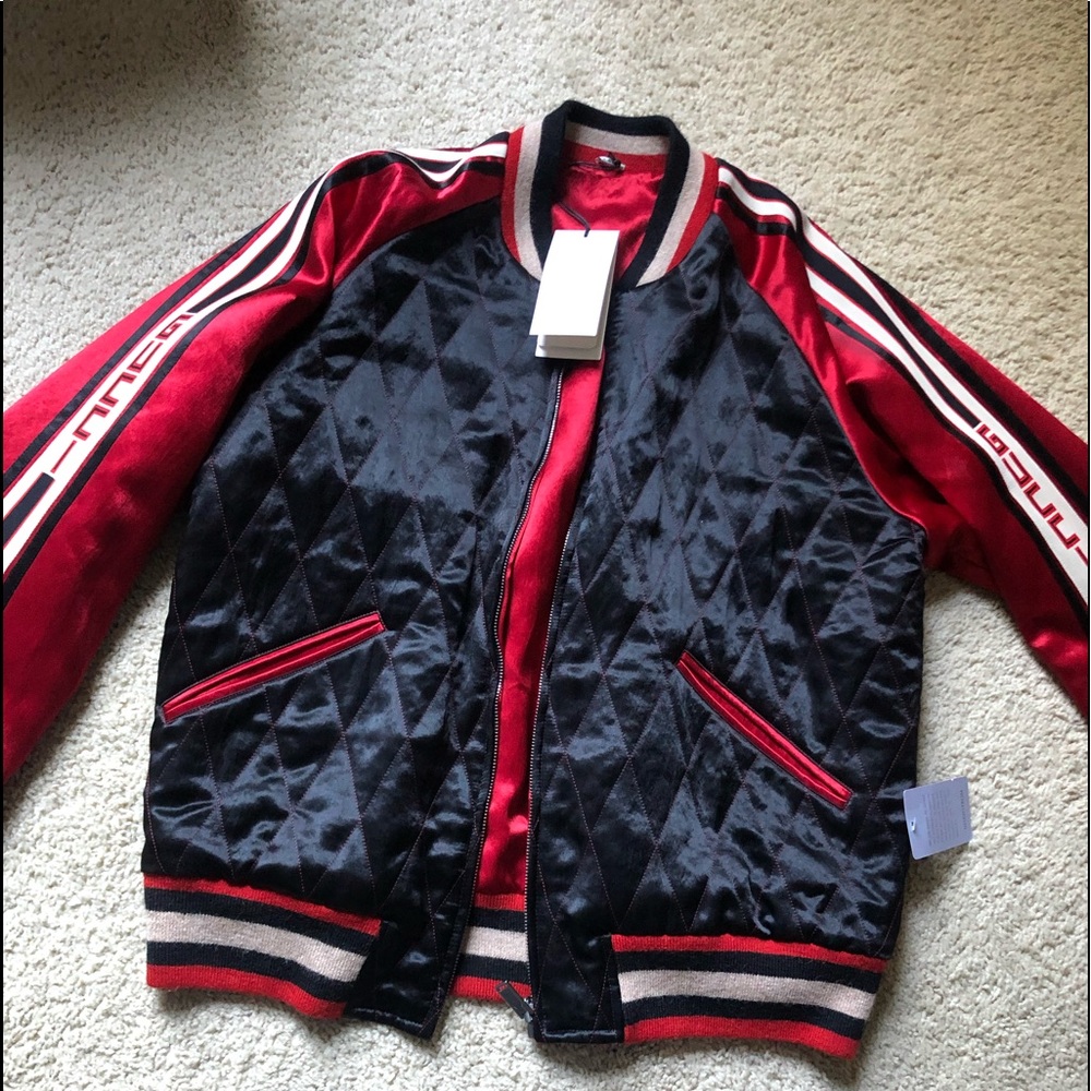 (LIMITED EDITION ) REVERSIBLE SATIN GUCCI JACKET